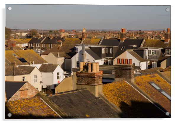 Rooftops Acrylic by Sally Wallis