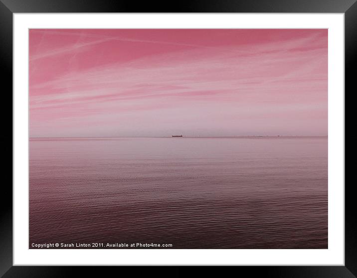 Öresund View in Rose Pink Framed Mounted Print by Sarah Osterman