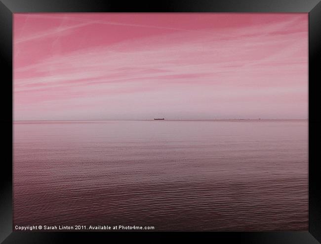 Öresund View in Rose Pink Framed Print by Sarah Osterman