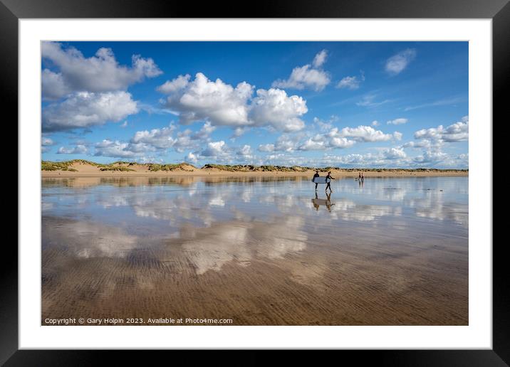 Reflections of Saunton Beach Framed Mounted Print by Gary Holpin