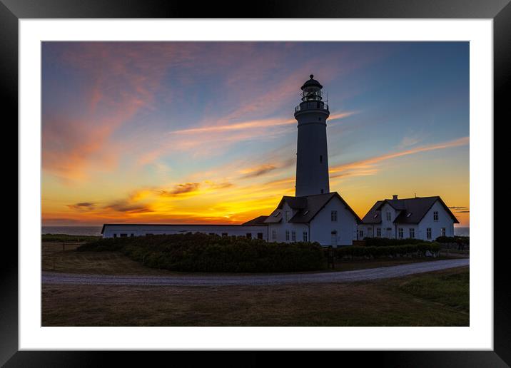 Lighthouse Hirtshals Framed Mounted Print by Thomas Schaeffer