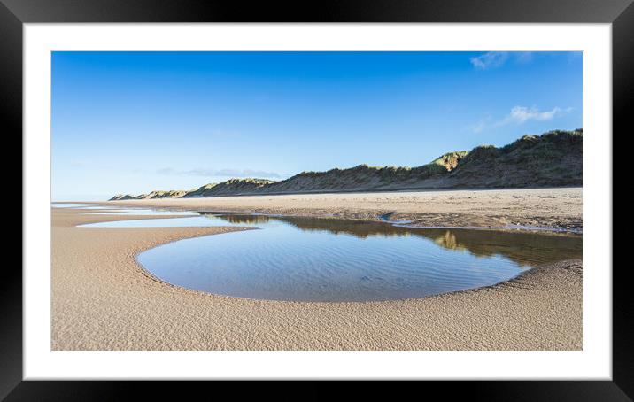 Tidal pools on Formby beach Framed Mounted Print by Jason Wells