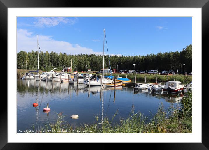 Spiken Harbour View, Kallandso, Sweden Framed Mounted Print by Imladris 