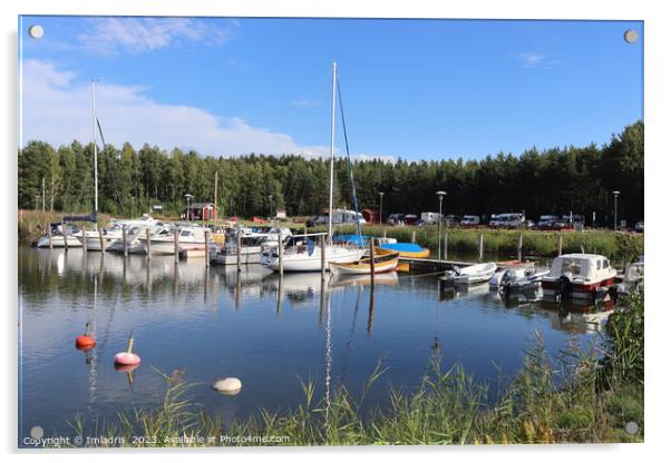 Spiken Harbour View, Kallandso, Sweden Acrylic by Imladris 