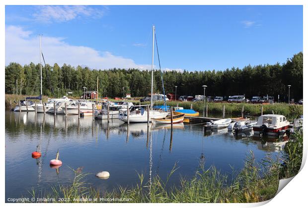 Spiken Harbour View, Kallandso, Sweden Print by Imladris 