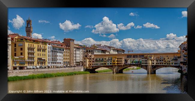 Ponte Vecchio Florence Italy  Framed Print by John Gilham