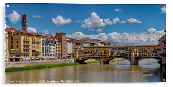 Ponte Vecchio Florence Italy  Acrylic by John Gilham