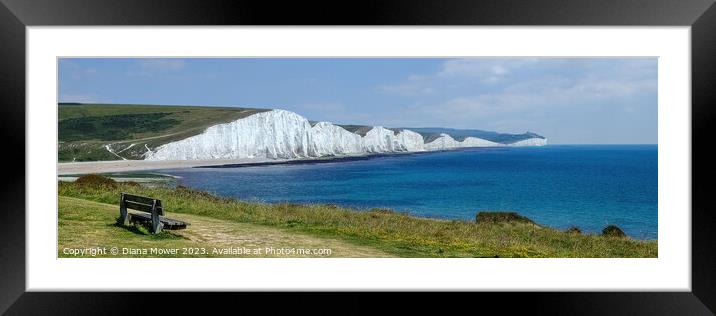 Seven Sisters panoramic view Framed Mounted Print by Diana Mower