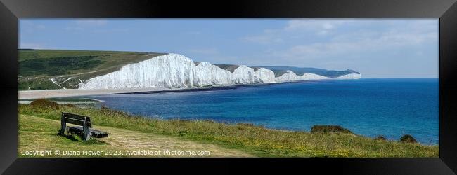 Seven Sisters panoramic view Framed Print by Diana Mower