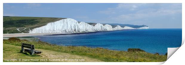 Seven Sisters panoramic view Print by Diana Mower