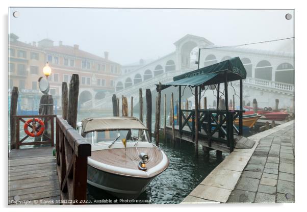 Venice in Fog Acrylic by Slawek Staszczuk