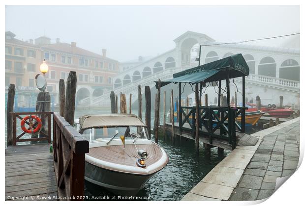 Venice in Fog Print by Slawek Staszczuk