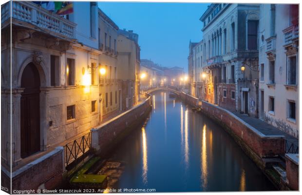 Foggy Venice Canvas Print by Slawek Staszczuk