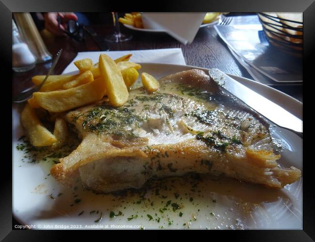 A Wing of Skate and Chips Framed Print by John Bridge