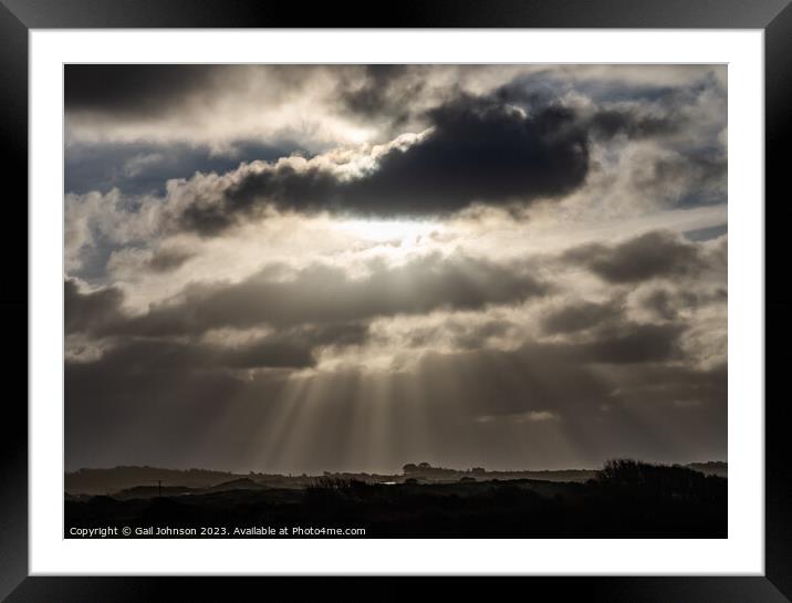 rough weather walking around Anglesey coastline  Framed Mounted Print by Gail Johnson