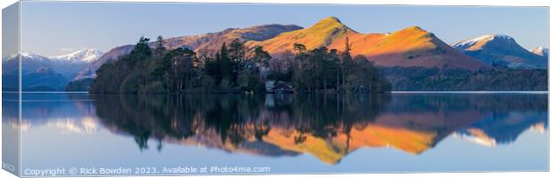 Catbells Reflection Canvas Print by Rick Bowden