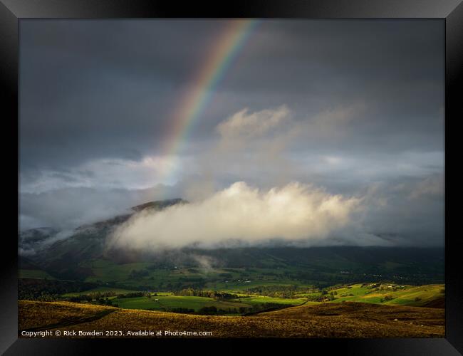 Rainbow over Blencathra Framed Print by Rick Bowden