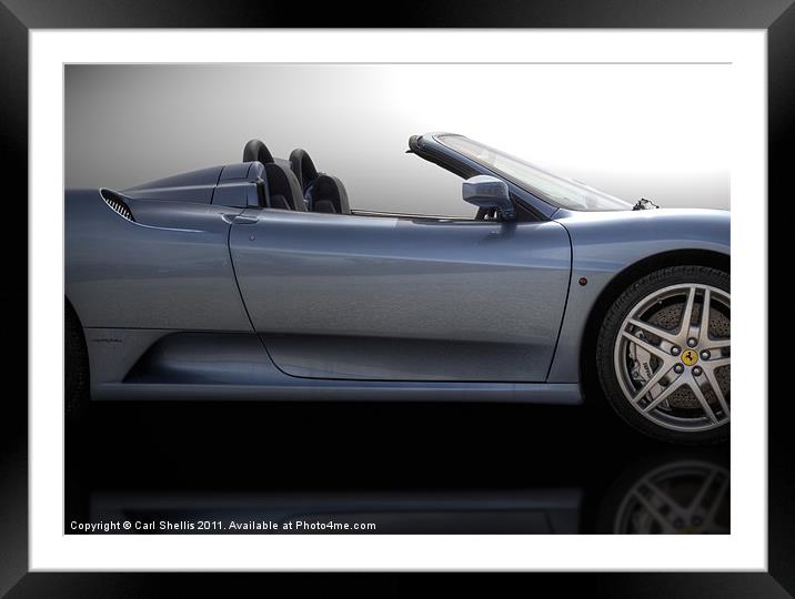 Ferrari Framed Mounted Print by Carl Shellis