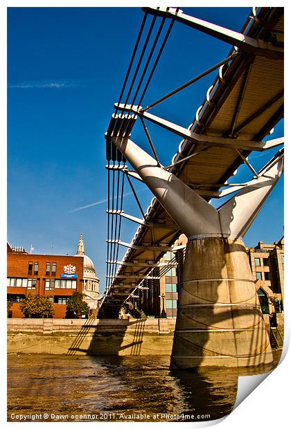 Millennium Bridge Print by Dawn O'Connor