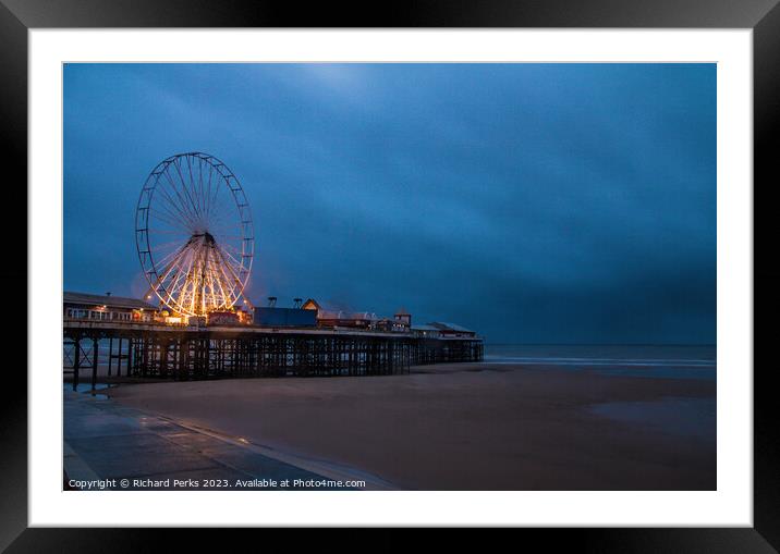 Blackpool central pier  Framed Mounted Print by Richard Perks