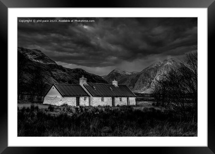 Black Rock Cottage  Framed Mounted Print by phil pace