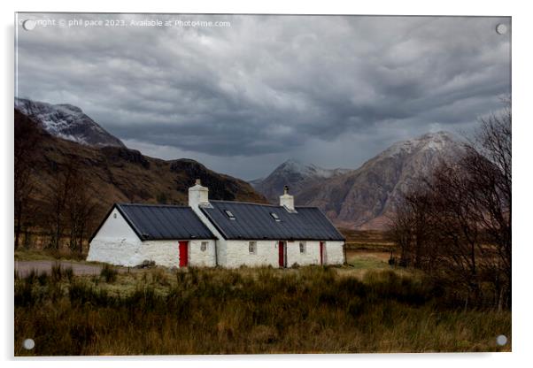 Black Rock Cottage Acrylic by phil pace