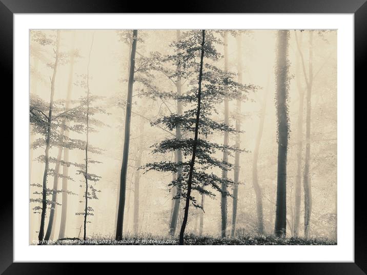 Trees Framed Mounted Print by Simon Johnson