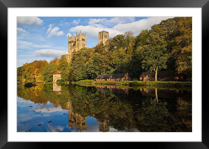 Durham Cathedral in Autumn. Framed Mounted Print by Kevin Tate