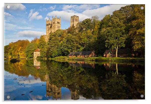 Durham Cathedral in Autumn. Acrylic by Kevin Tate