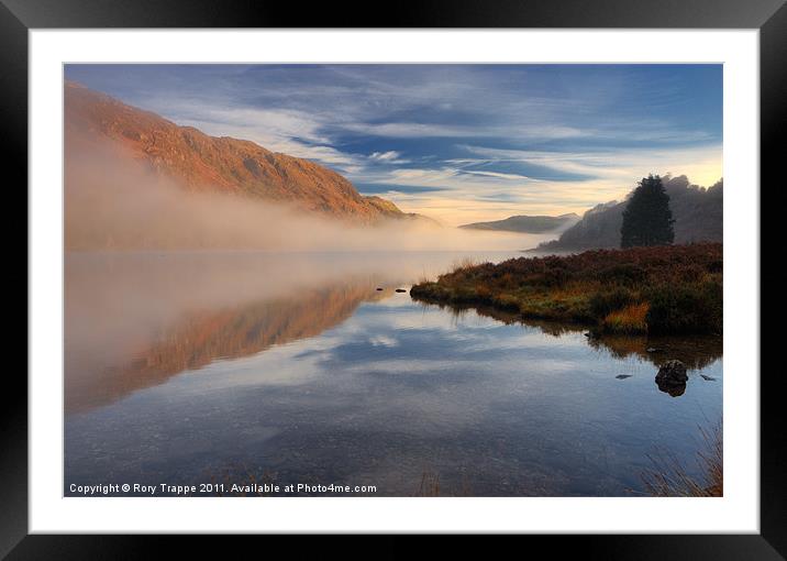 Reflection on Llyn Dinas Framed Mounted Print by Rory Trappe