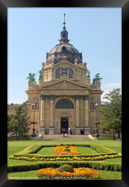 Szechenyi Thermal Bath - Budapest Framed Print by Laszlo Konya