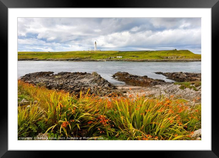 Rhinns of Islay Lighthouse Scotland. Framed Mounted Print by Barbara Jones