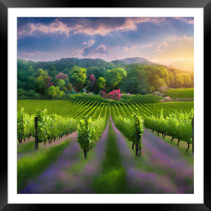 Lavender Dreams Framed Mounted Print by Roger Mechan