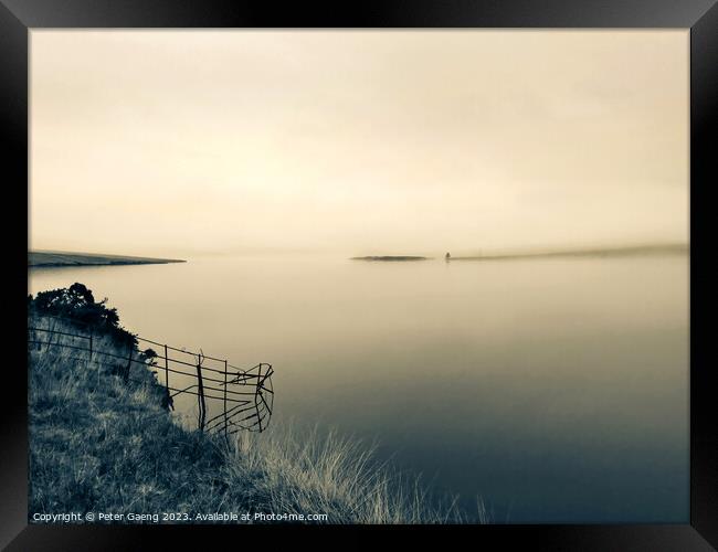 Winter's Embrace at Loch Thom, Scotland Framed Print by Peter Gaeng