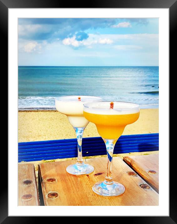Drinks at the Beach Framed Mounted Print by Jason Williams