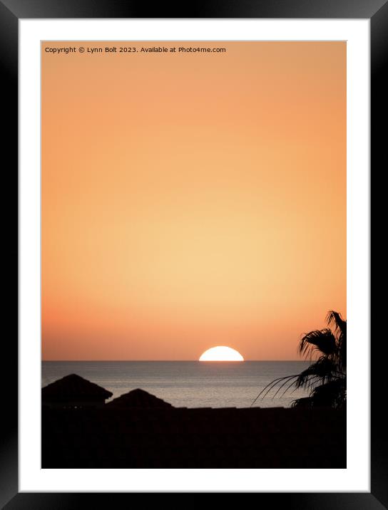 Golden Sunset Framed Mounted Print by Lynn Bolt