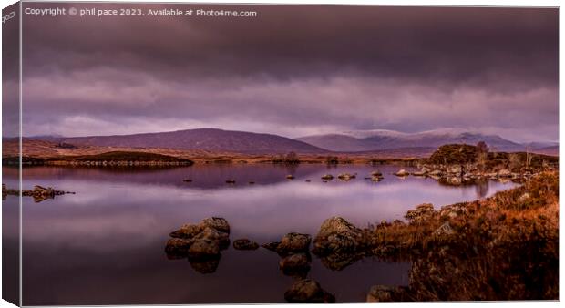 Loch nah Achlaise Canvas Print by phil pace