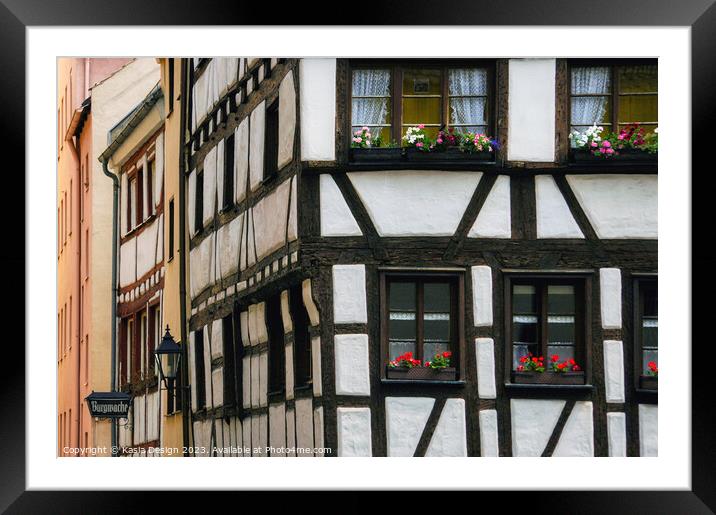 Old Town Houses, Nuremberg Framed Mounted Print by Kasia Design