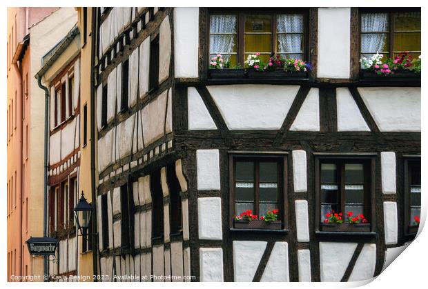 Old Town Houses, Nuremberg Print by Kasia Design