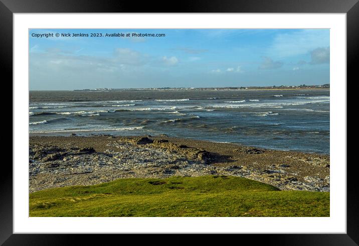 Estuary of the River Ogmore at Ogmore by Sea  Framed Mounted Print by Nick Jenkins