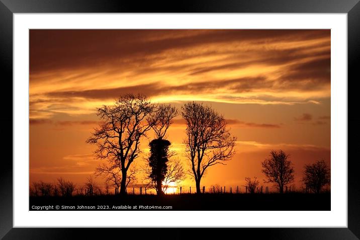 Cotswold dawn Framed Mounted Print by Simon Johnson