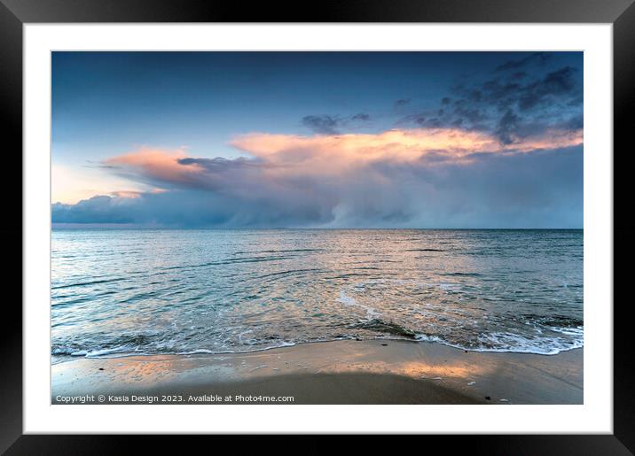 Sunlit Clouds over the Baltic Sea Framed Mounted Print by Kasia Design