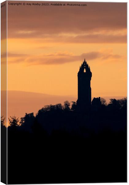 Wallace Monument sunrise Canvas Print by Kay Roxby