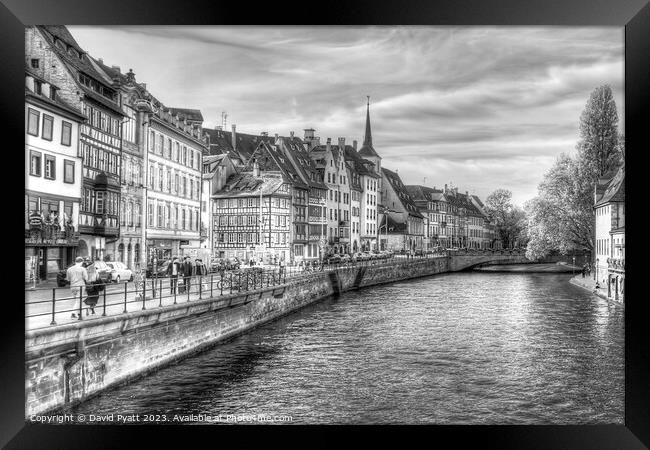  Strasbourg City Monochrome Framed Print by David Pyatt