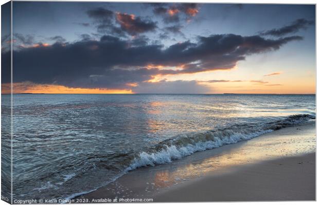 Dawn Breaks over the Baltic Sea Canvas Print by Kasia Design