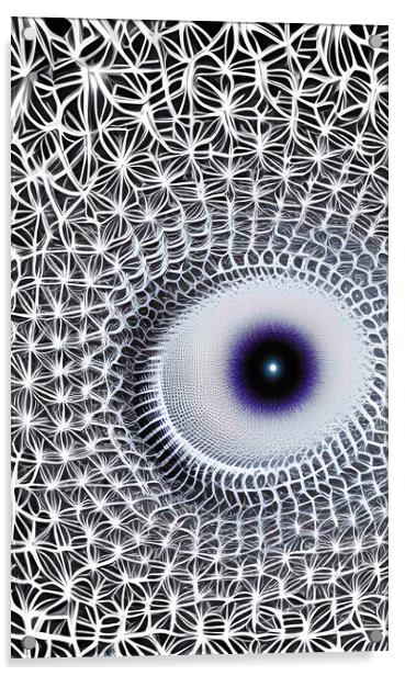 The Unblinking Eye Acrylic by Roger Mechan