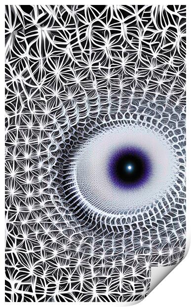 The Unblinking Eye Print by Roger Mechan