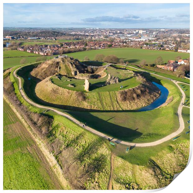 Sandal Castle Print by Apollo Aerial Photography