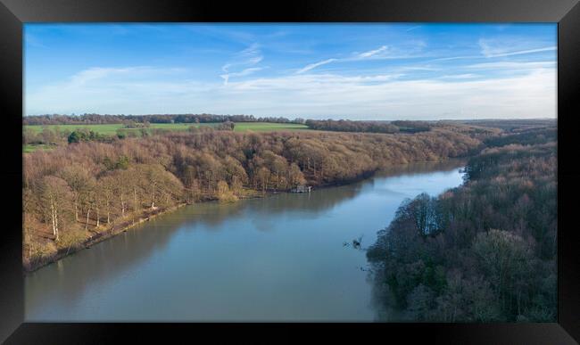 Newmillerdam Boathouse Framed Print by Apollo Aerial Photography