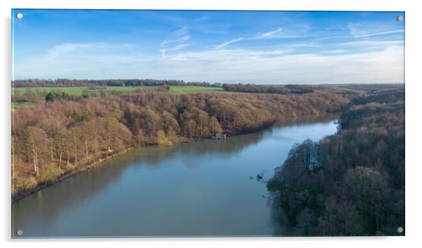 Newmillerdam Boathouse Acrylic by Apollo Aerial Photography